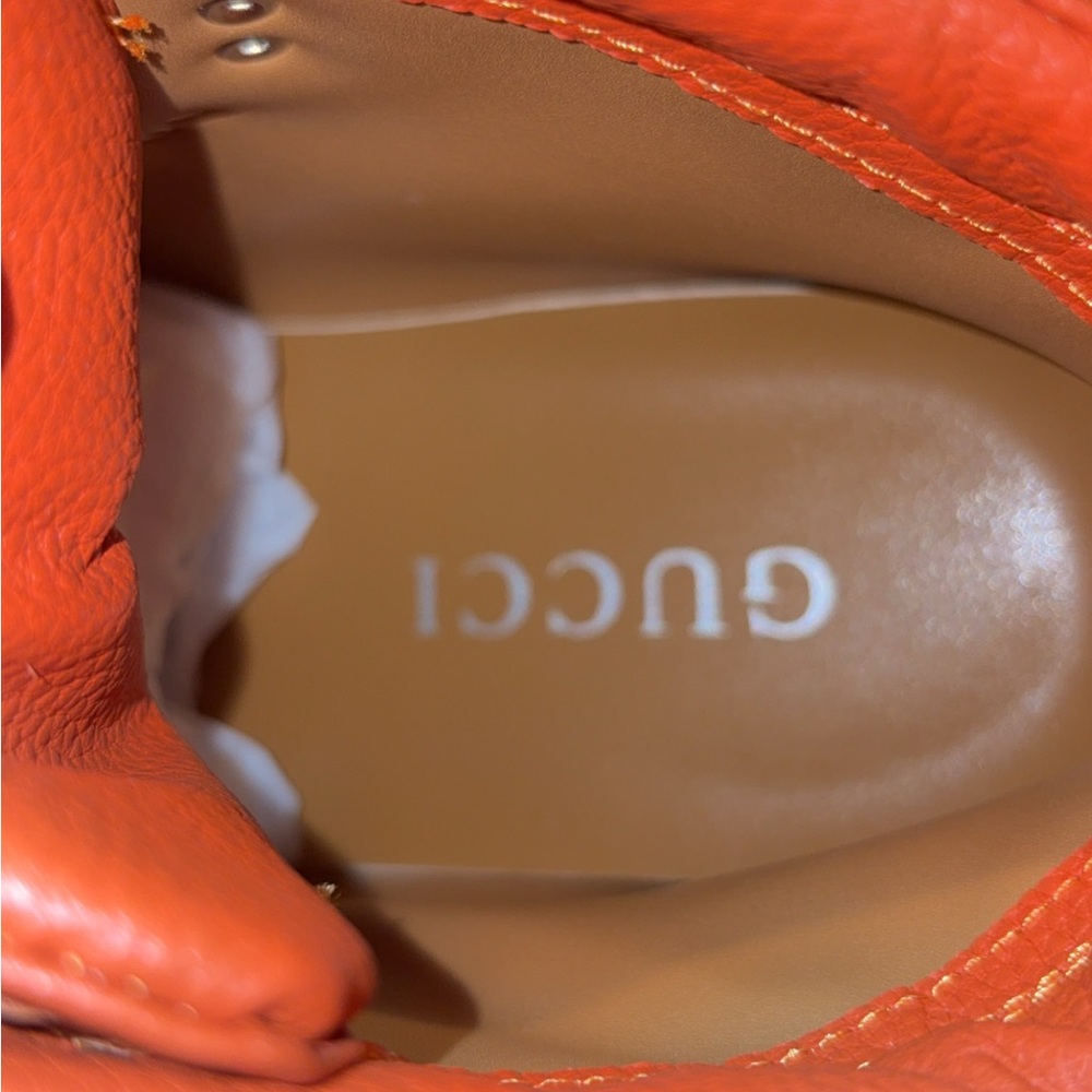 Gucci Vibrant Orange Leather Boots unisex - Picture 3 of 3